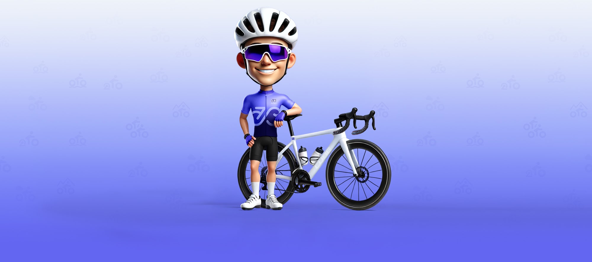Bild einer Rennrad-Spielzeugfigur