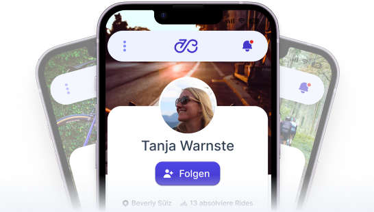 Darstellung der Follow Funktion auf Smartphone Screens