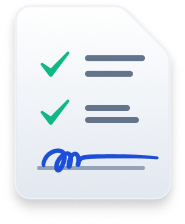 Icon eines Dokumentes mit Regeln